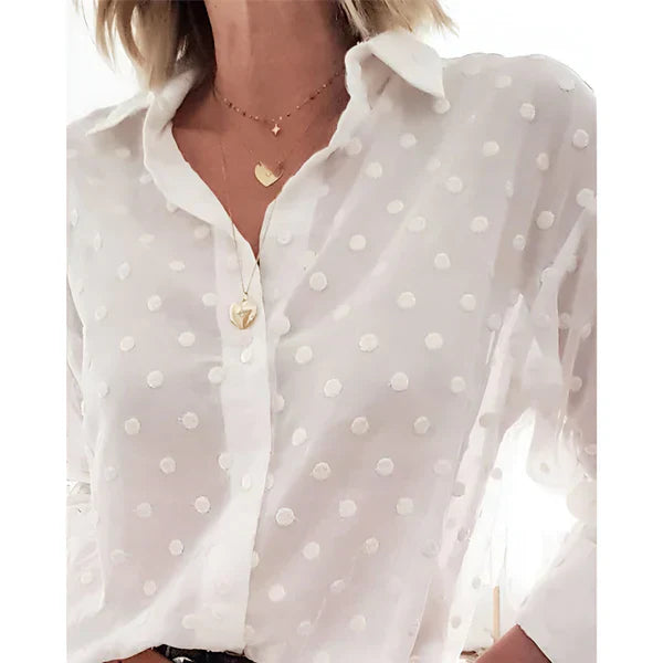 Laurien β Elegante Blouse met Polkadots