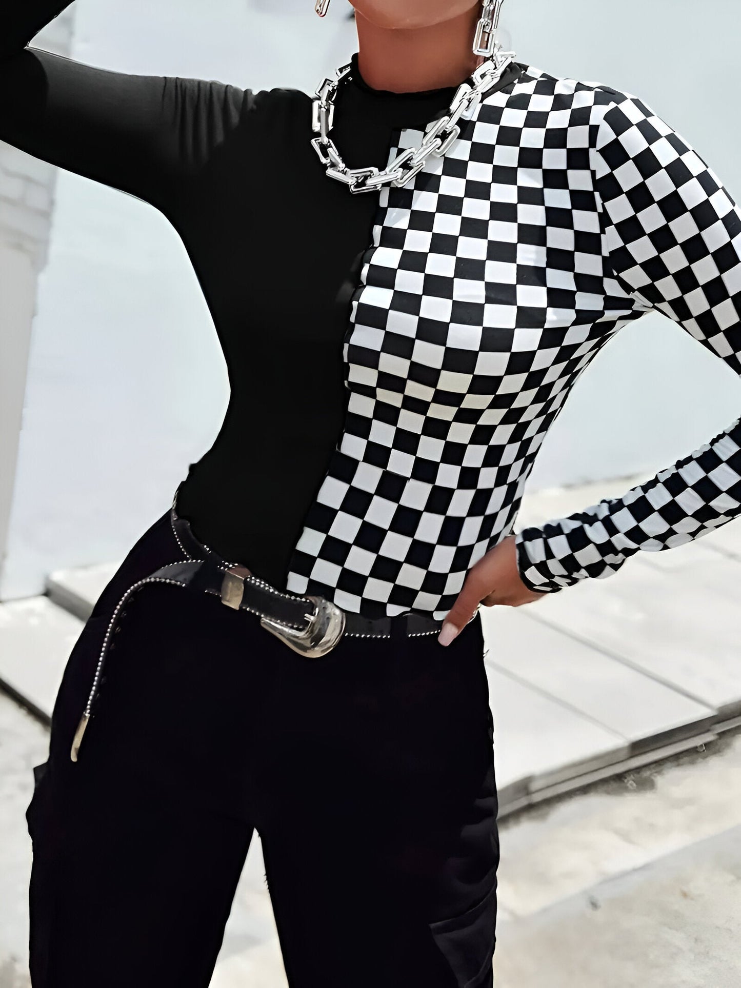 Cyra - Chique Colour Block Top