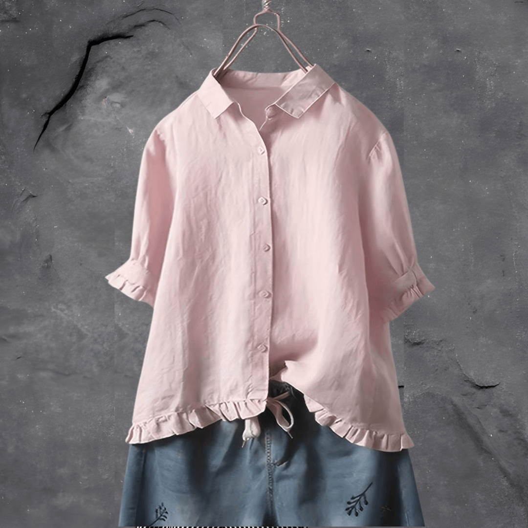 Elisabeth - Stijlvolle Katoenen Blouse
