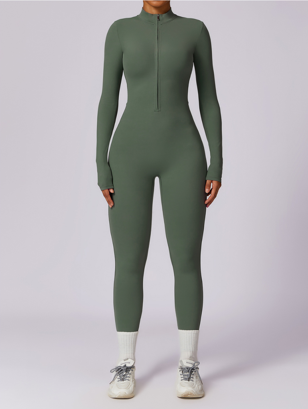 Fayenne - Shaping Yoga Fitness Jumpsuit met Lange Mouwen