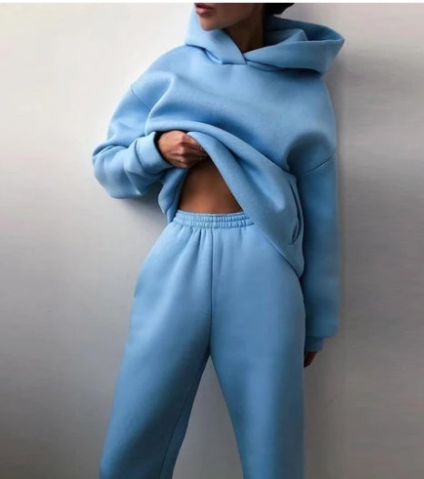 Dames Oversized 2-delig Joggingpak β Hoodie met capuchon & sweatpants, huispak voor loungewear en streetwear