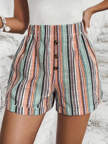 Felice - Korte Broek met Contrasterende Strepen