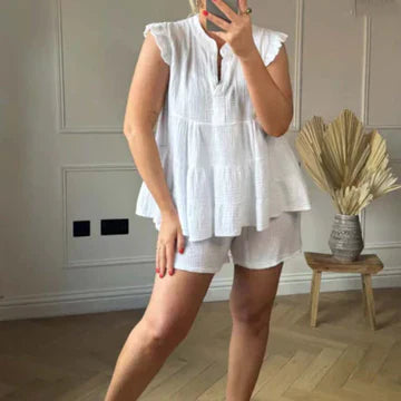 Livia - Korte Broek & Top met Speelse Volants