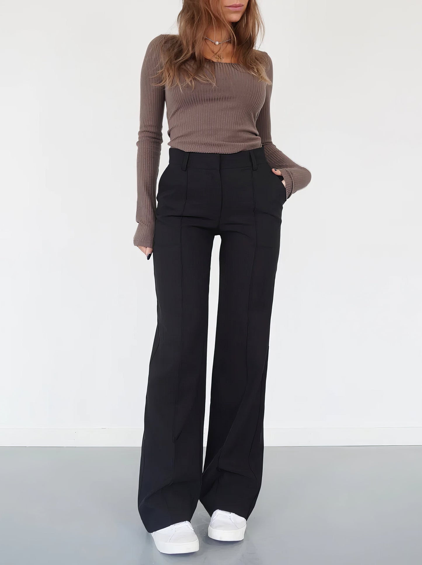 Sophie - High-Waist Pantalon met Rechte Pijpen