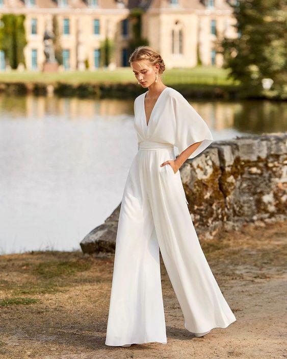 Dames Jumpsuit met Wijde Pijpen β Feest, Avondkleding, Bruiloft Gast