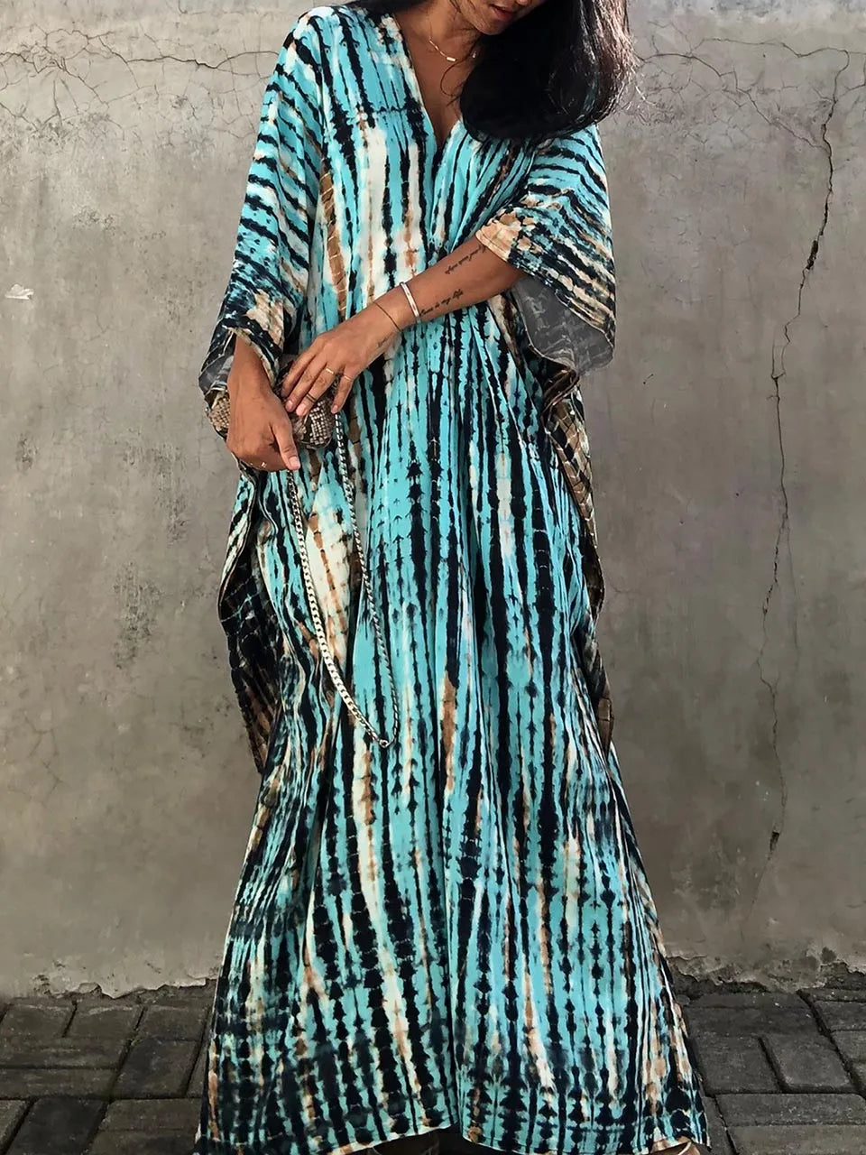 Janne - Zomerse Kaftan Maxi Jurk
