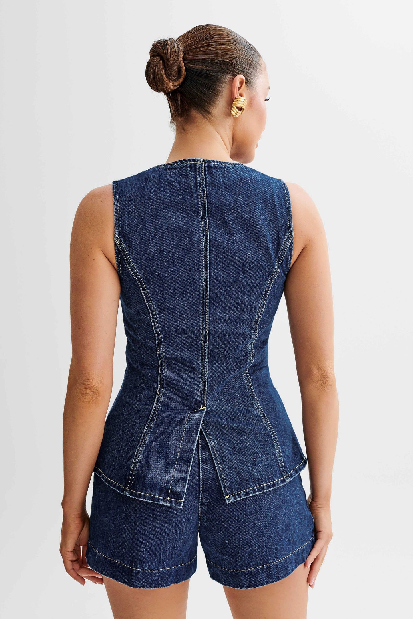 Giulietta - Trendy Denim Button Up Set