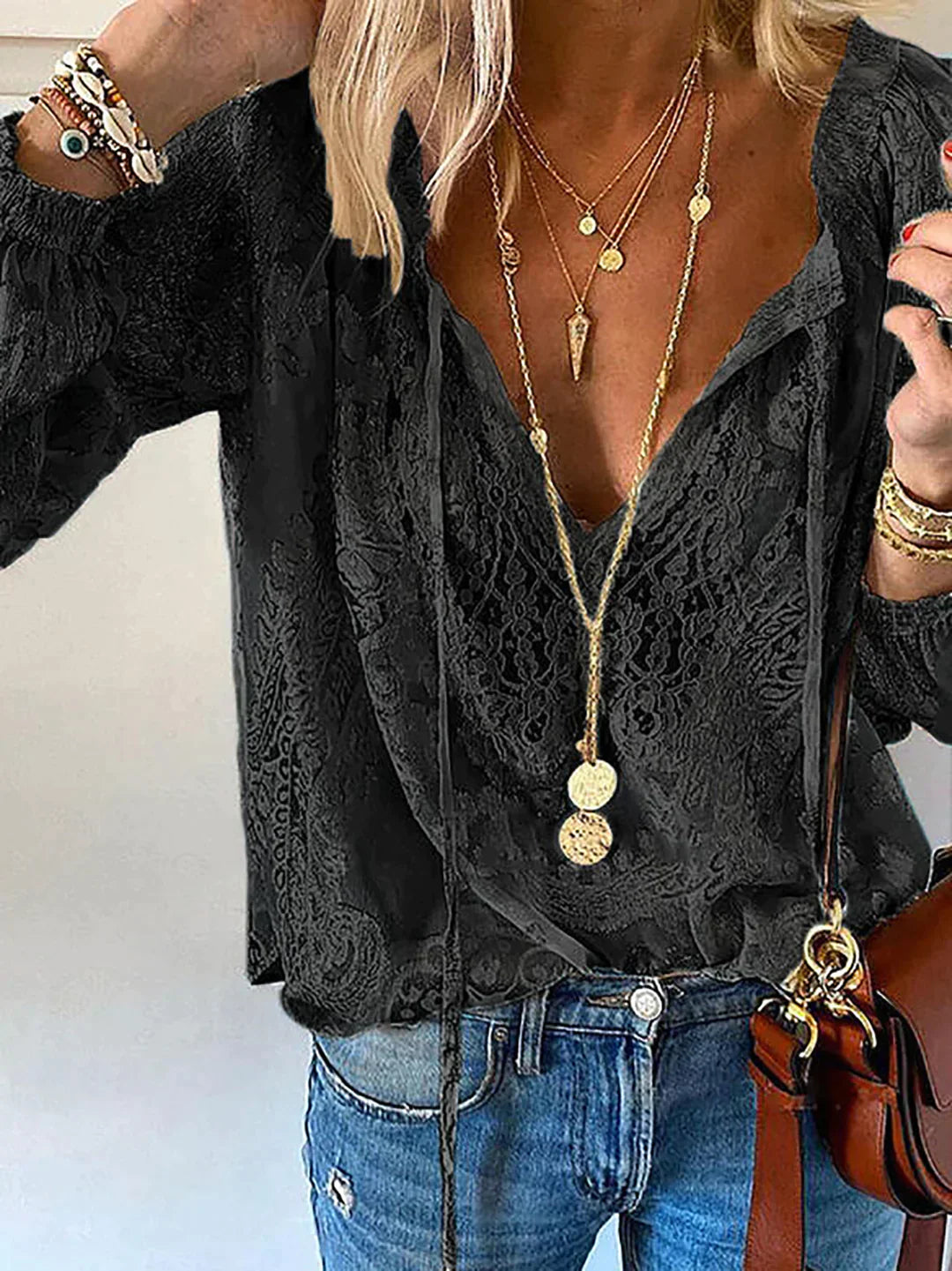 Kiki β Unieke Blouse met Kantdetails