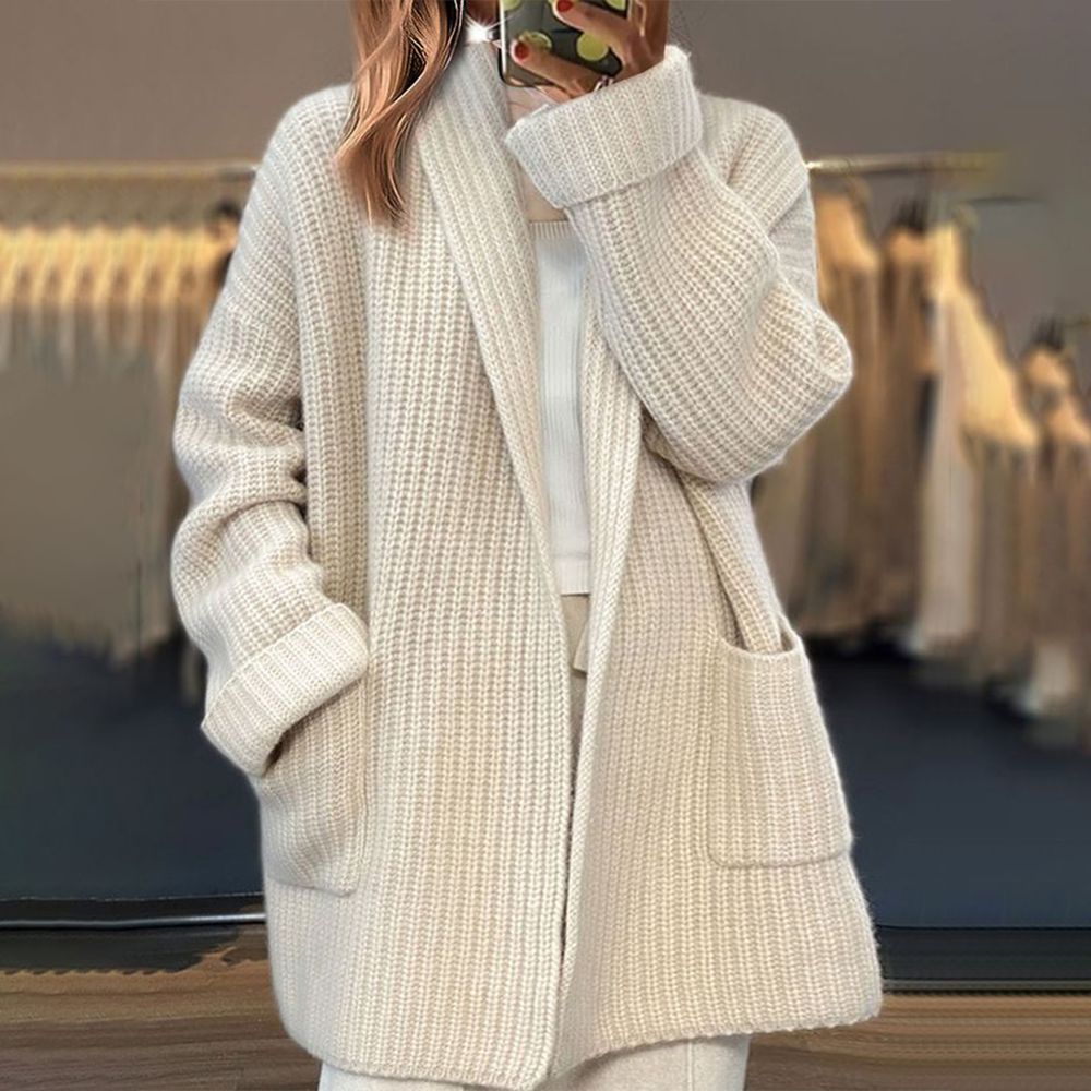 Dames Zacht Gebreid Cardigan Vest – Casual voor Herfst en Winter