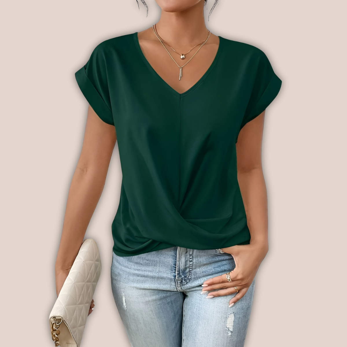 Luna - Casual Zomers Shirt met V-hals