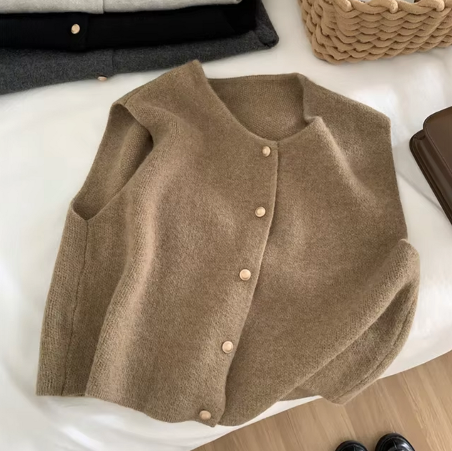 Aura - Gebreid Mouwloos Vest
