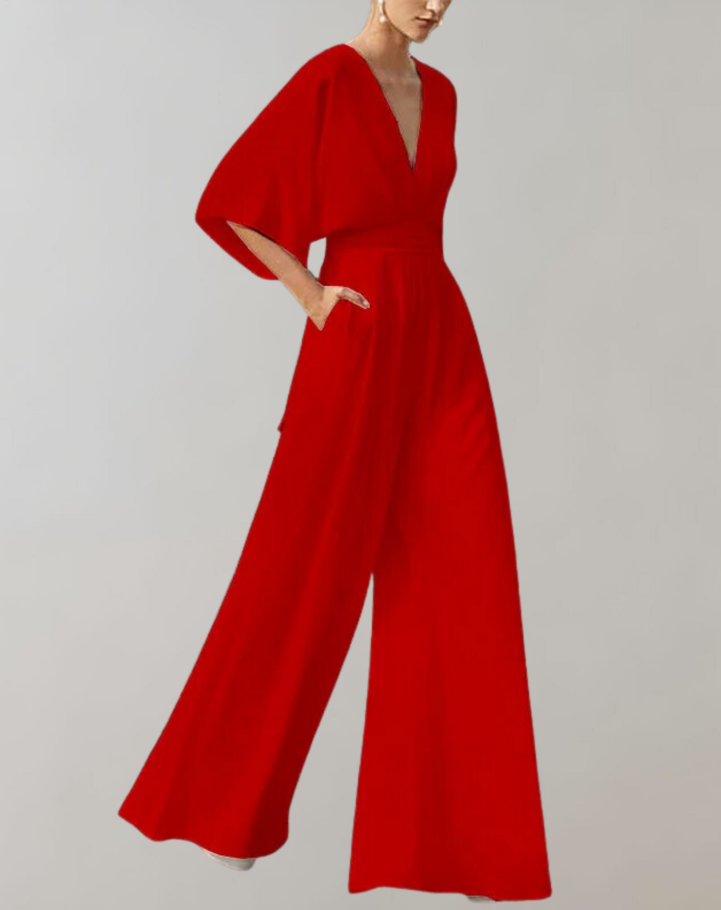 Dames Jumpsuit met Wijde Pijpen β Feest, Avondkleding, Bruiloft Gast