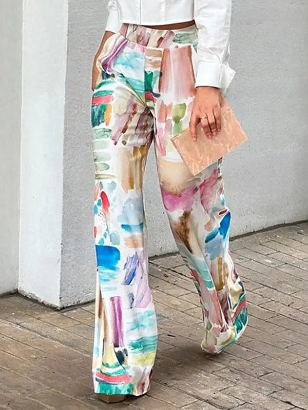 Elodie - Broek met Hoge Taille en Rechte Pijpen