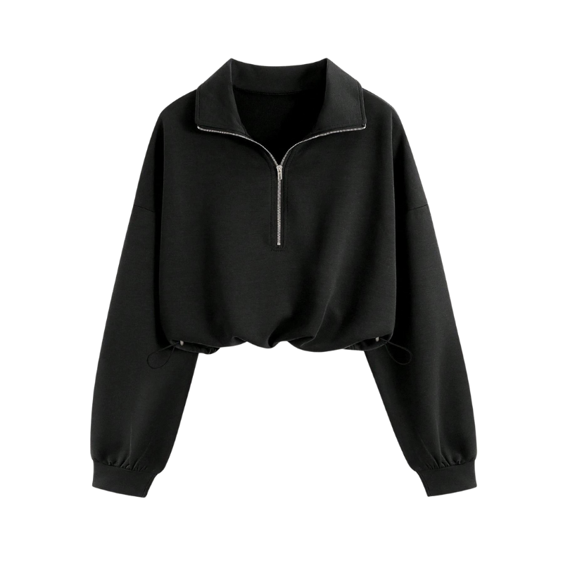 Dames Slim Fit Pullover – Casual met Half Zip voor Dagelijks Gebruik