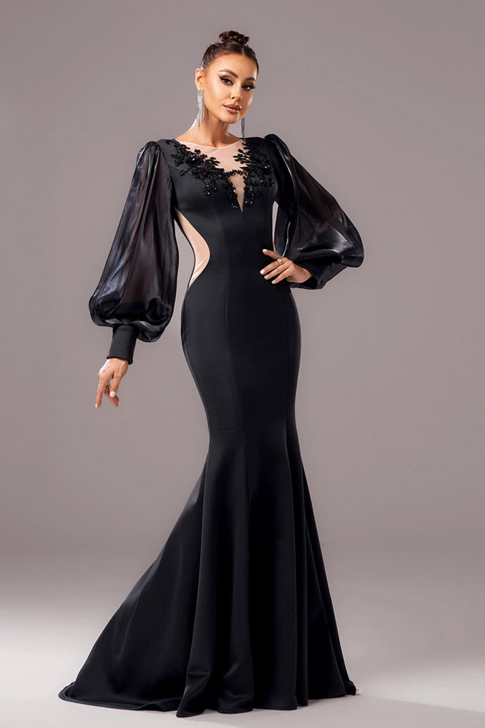 Celestine - Elegante Jurk met Sheer Mouwen