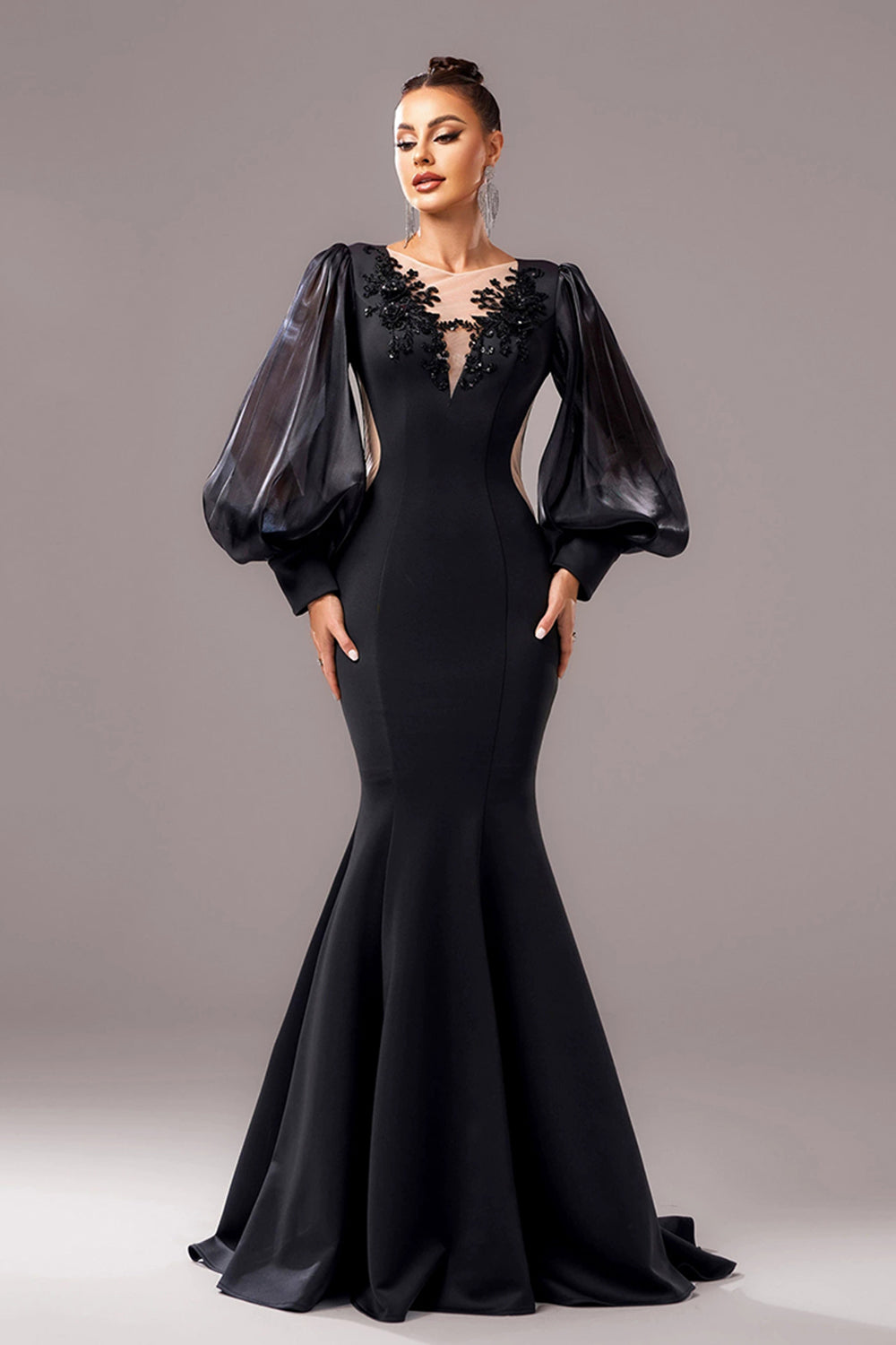 Celestine - Elegante Jurk met Sheer Mouwen