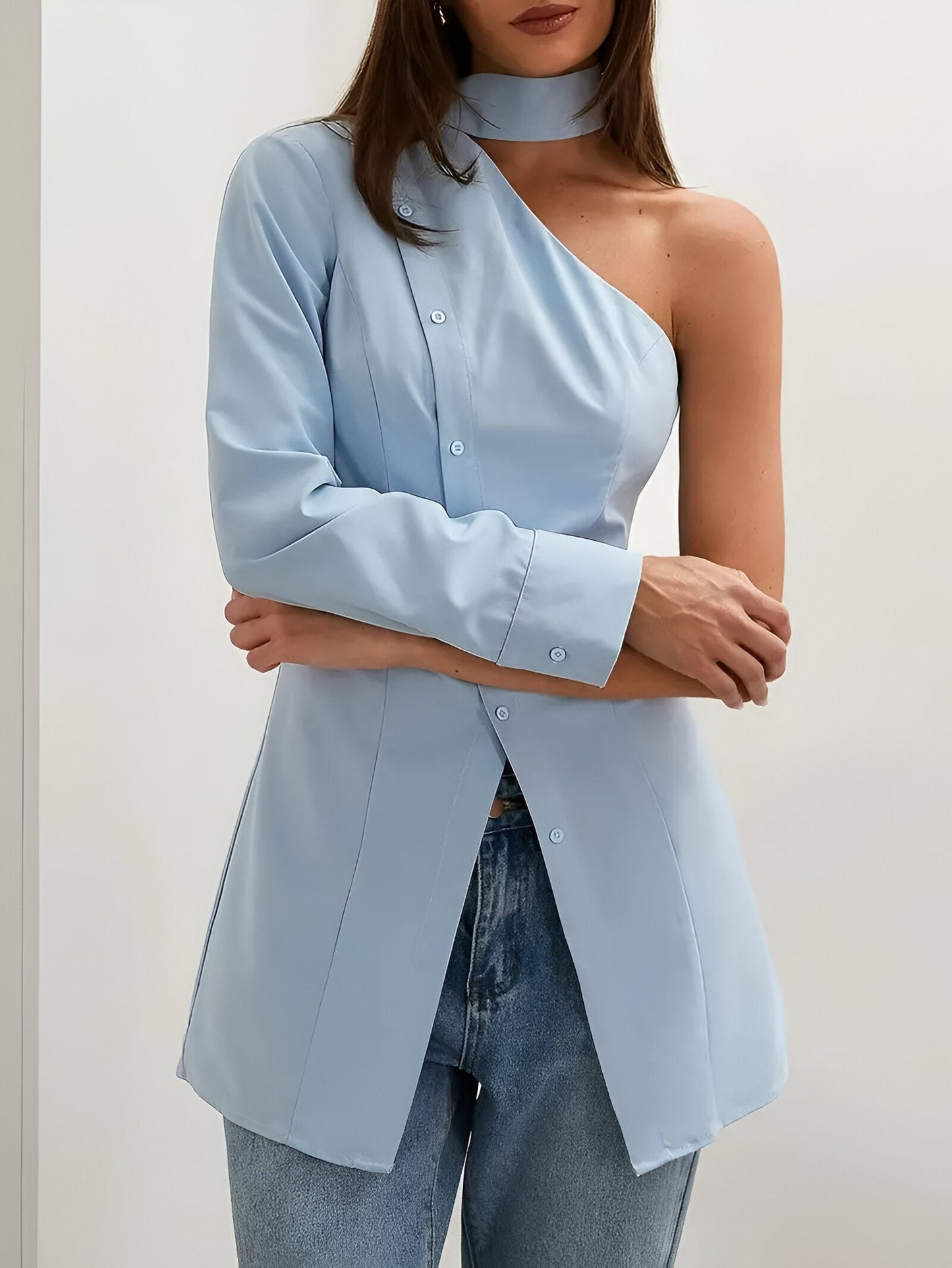 Berlinn - One-Shoulder Overhemd