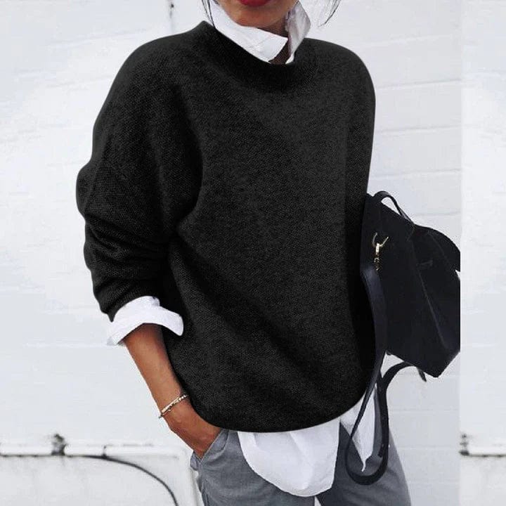 Loose fit damestrui ronde hals - comfortabele wollen trui voor casual & chique outfits