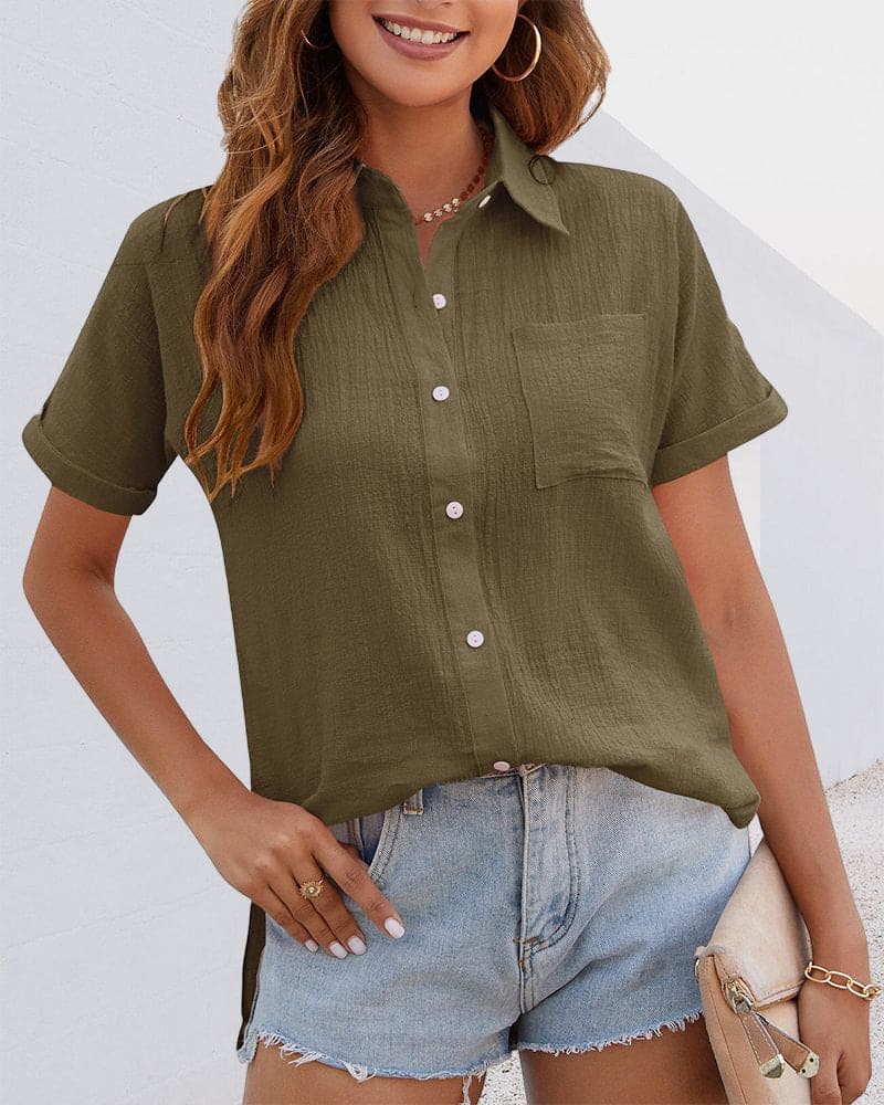 Odette - Chique Korte Mouw Blouse