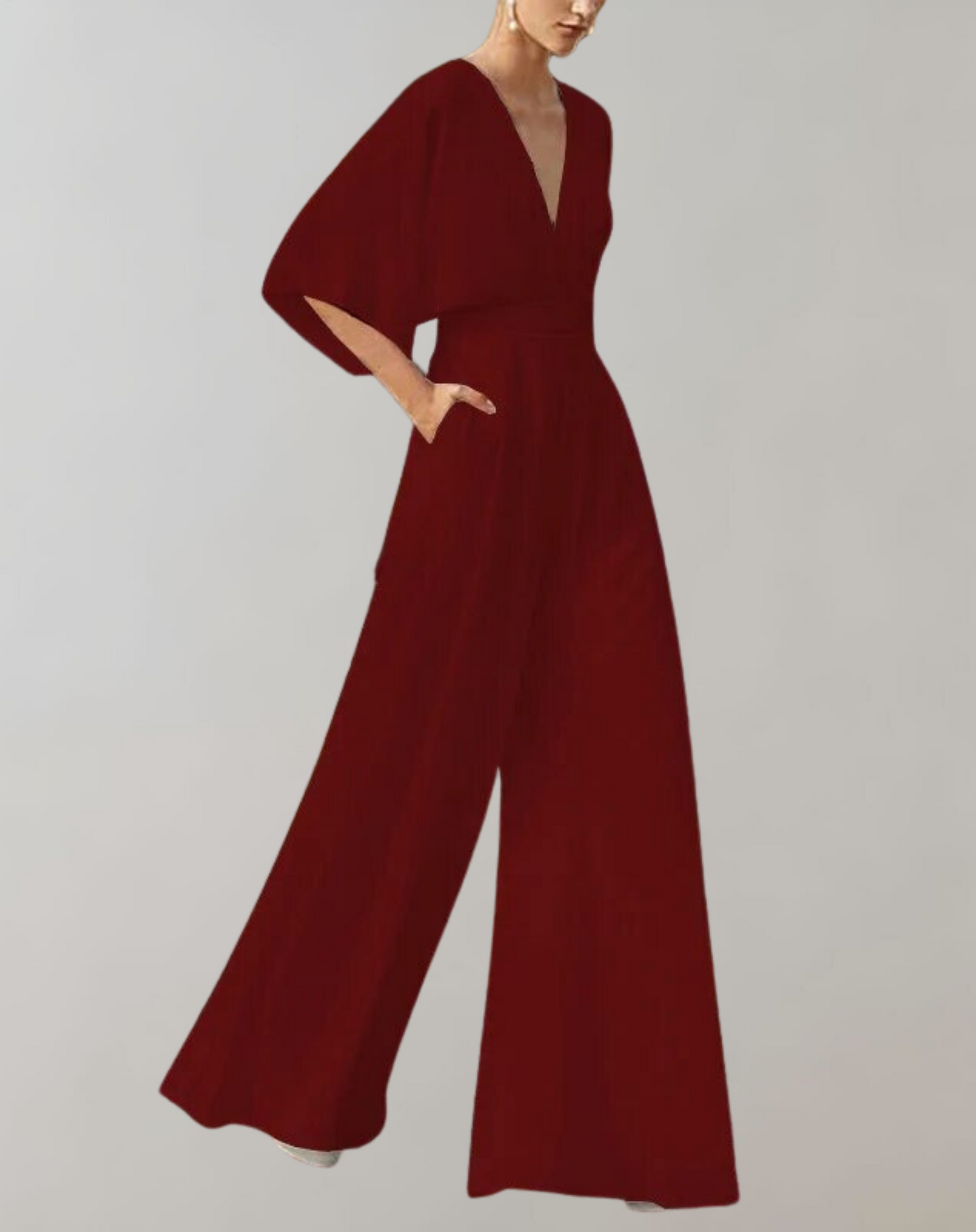 Dames Jumpsuit met Wijde Pijpen β Feest, Avondkleding, Bruiloft Gast