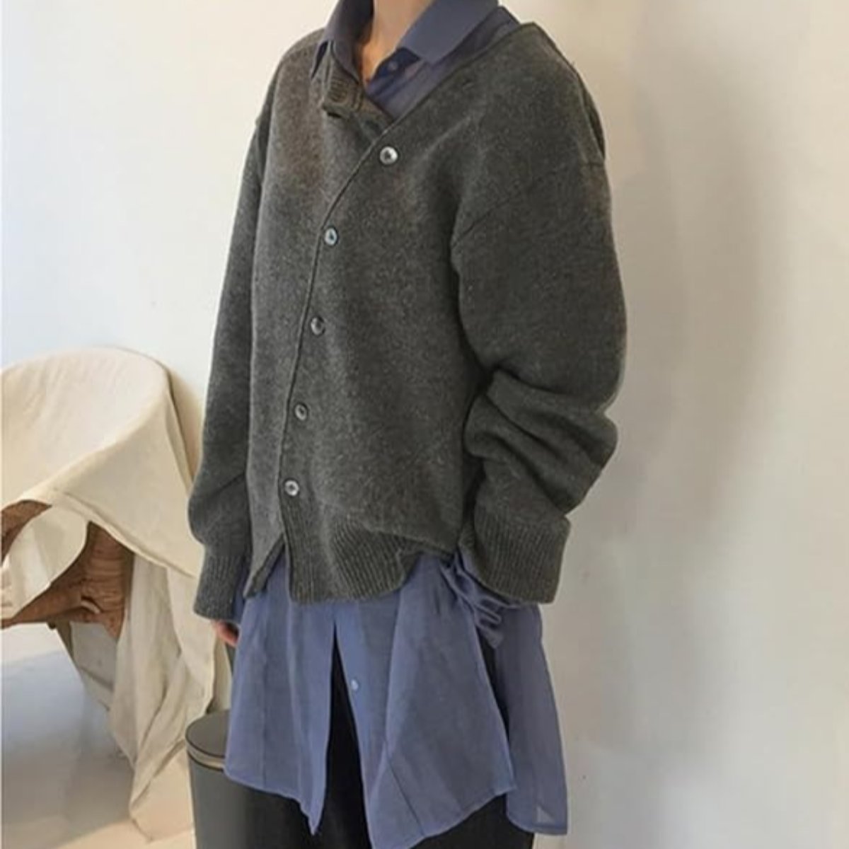 Dames Kasjmier Cardigan met Knoopsluiting – Gebreid Vest