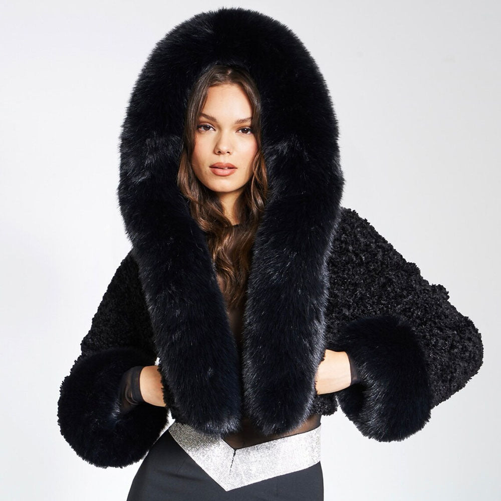 Aurora™ - Luxury and Style in a Cropped Faux Fur Jacket