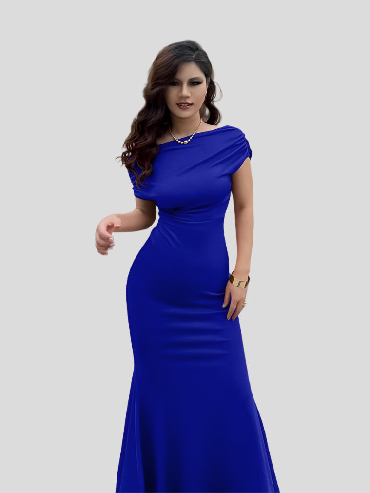 Elin - Off-Shoulder Lange Jurk met Volants