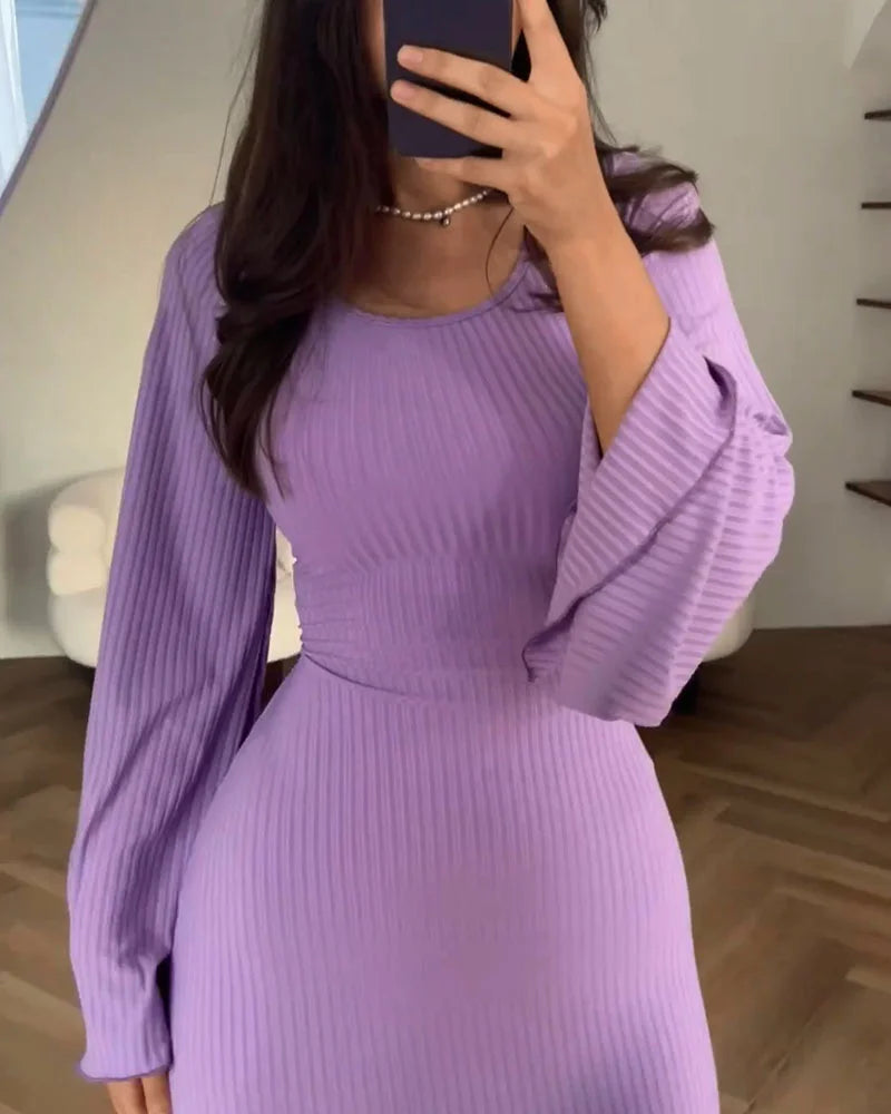 Lola - Elegante Lange Mouw Jurk