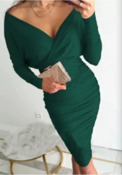 Davina - Verleidelijk Ruches Wrap Jurk