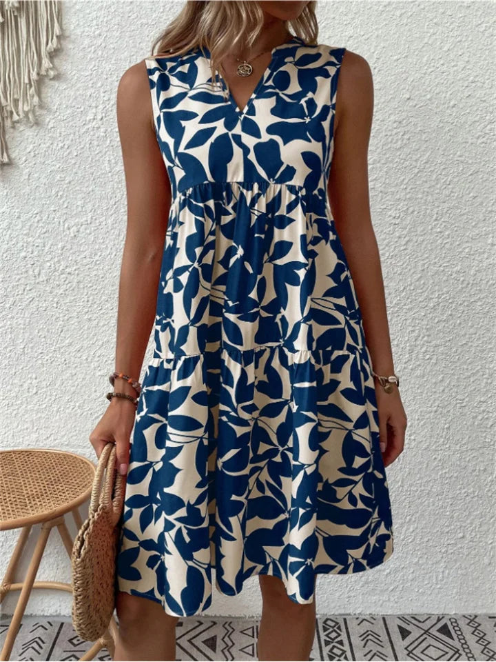 Katoenen Zomerjurk met Bloemenprint – Comfortabele Dagelijkse Outfit