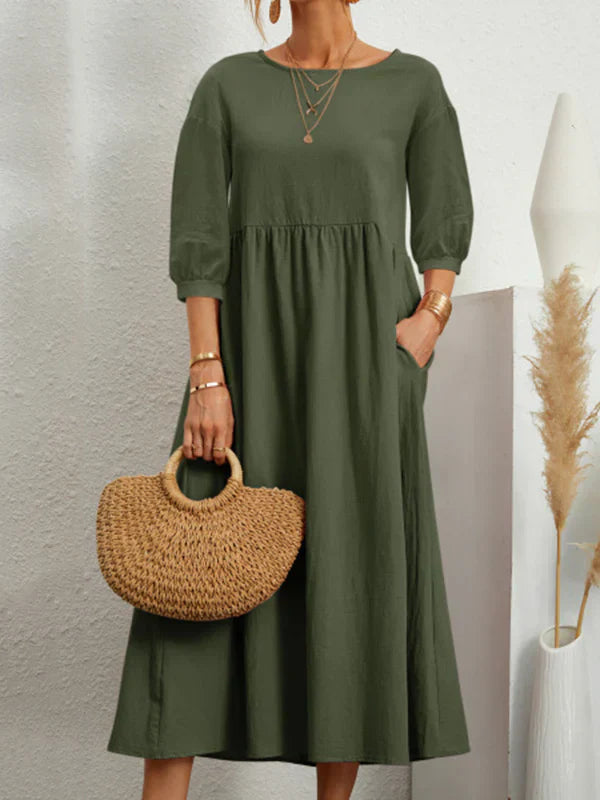 Fiora - Zomer Jurk met Ballonmouwen