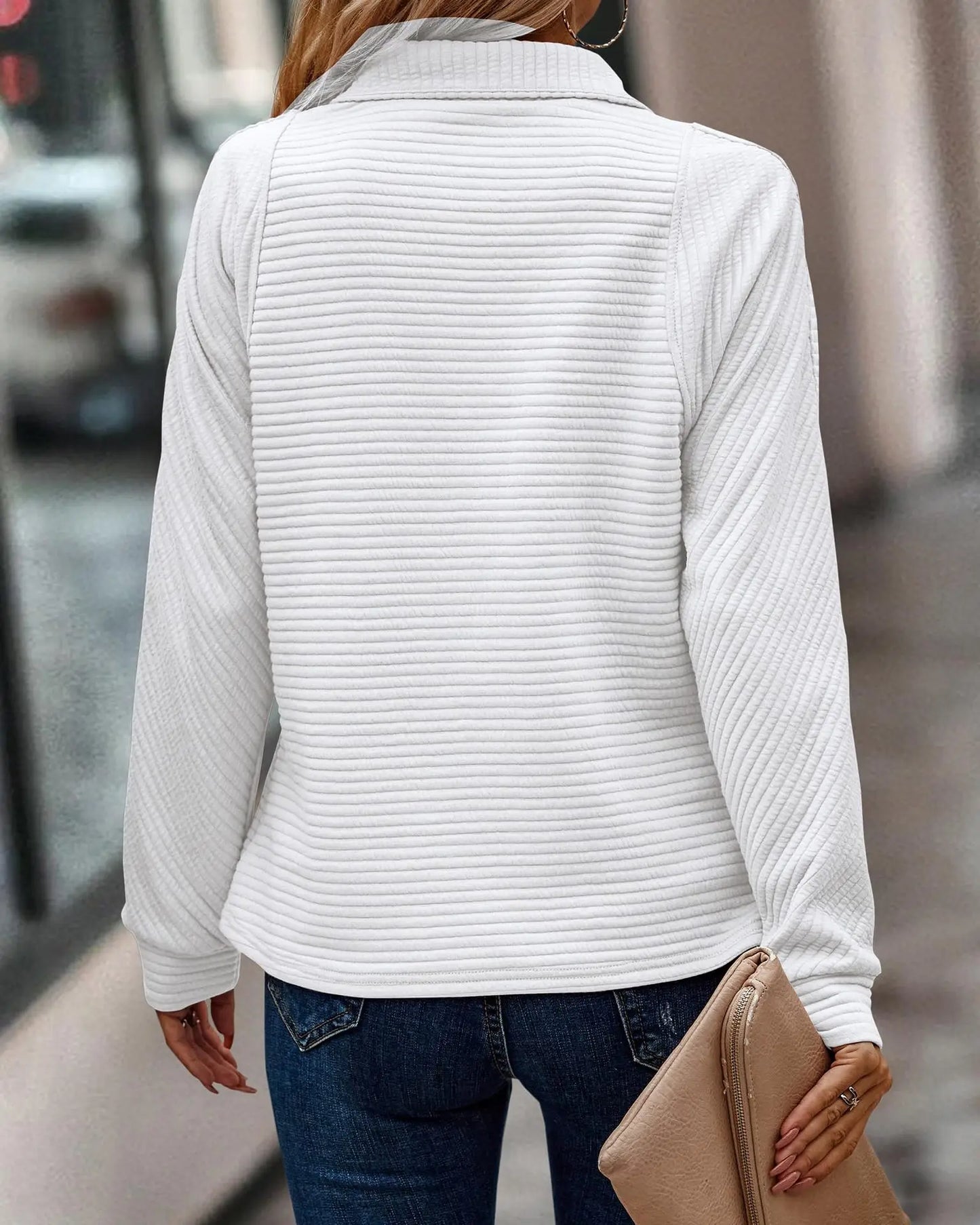 Dames V-hals Gebreide Trui β Warme Wintertrui, Casual, Lange Mouw