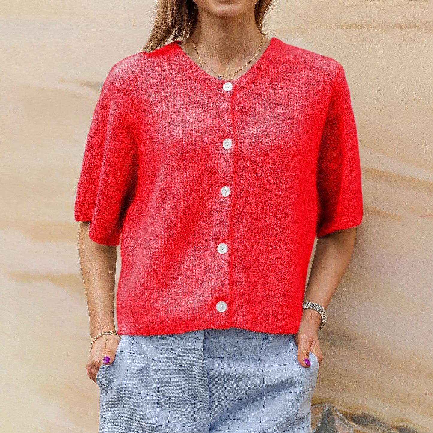 Yara - Streetwear Vest met Korte Mouwen