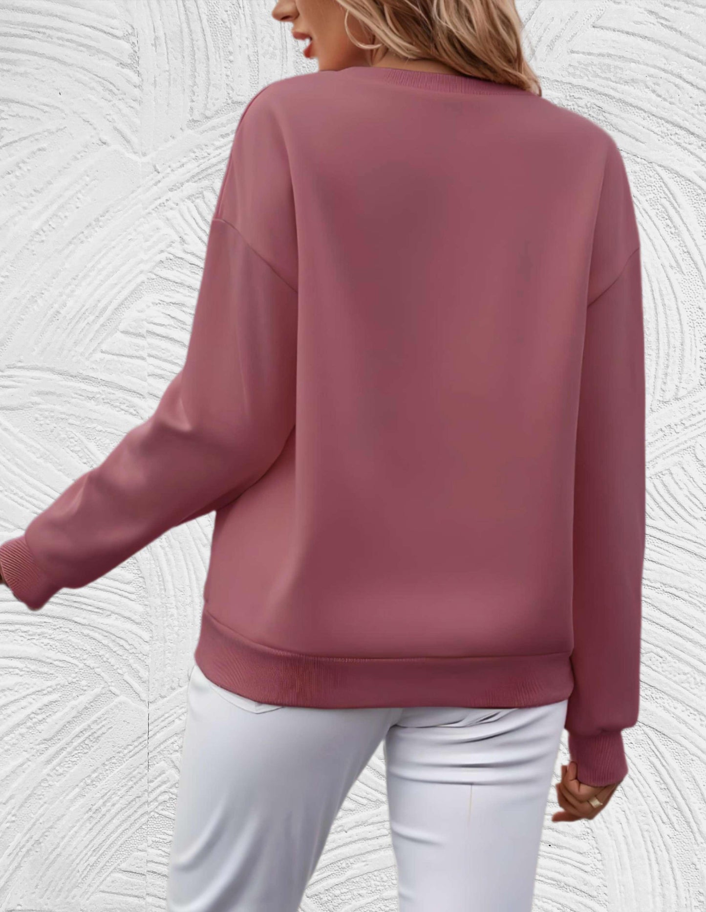 Dames Oversized Sweatshirt – Met Slogan Tekstprint, Casual Streetwear, Ronde Hals, Zonder Capuchon