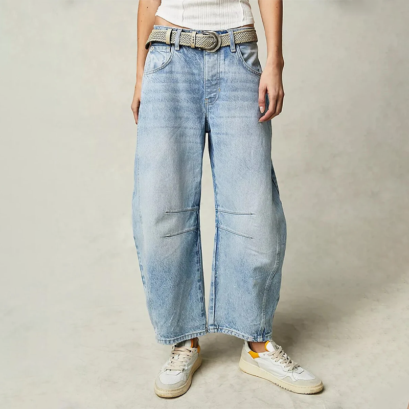 Dames High-Waisted Jeans – Relaxte Pasvorm voor Dagelijks Gebruik