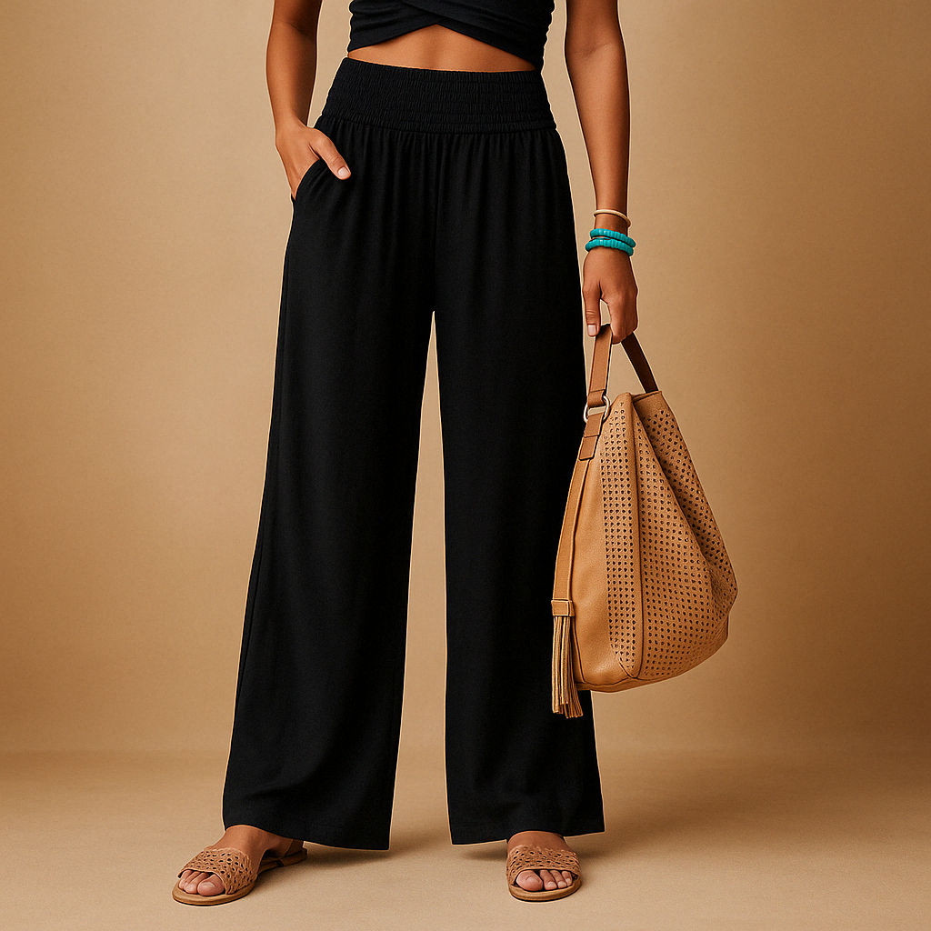 Broek Dames | Wijde Pijpen & Elastische Taille