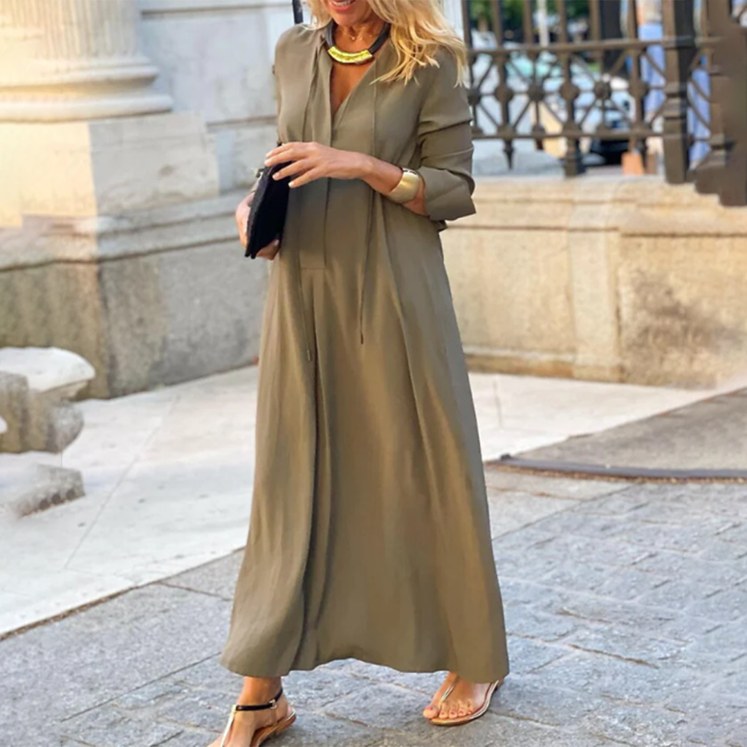 Vayenna – Comfortabele Losvallende Maxi-Jurk | Tijdloos, Licht & Elegant