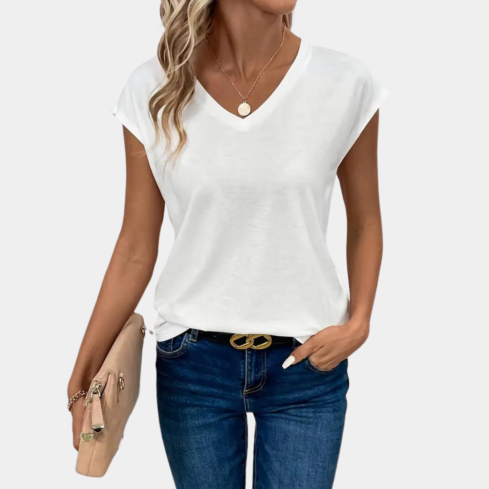 Luna - Perfect passend en comfortabel T-shirt met V-hals voor dames