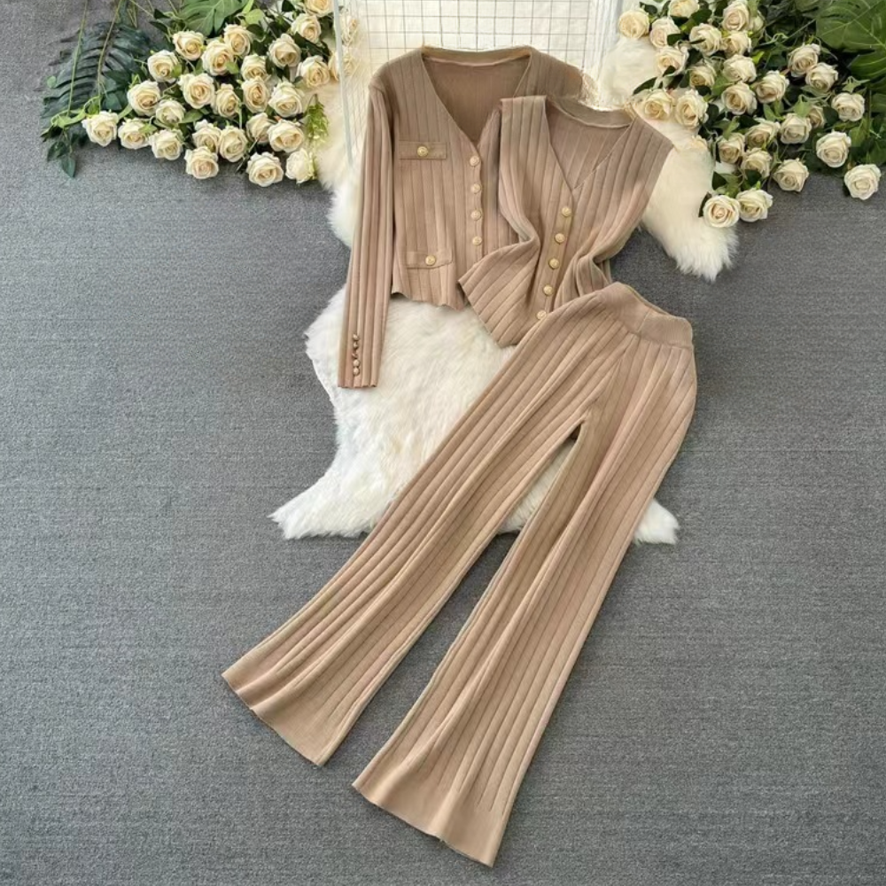 Mirelle - Stijlvol Dames Strikset in Drie Stukken | Elegant & Comfortabel