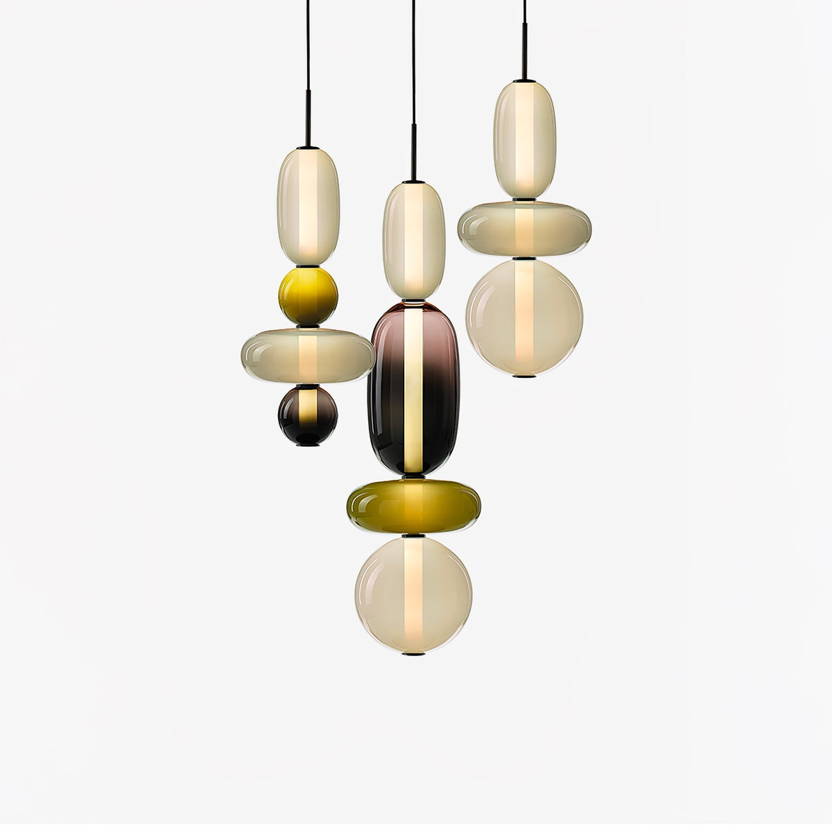 Hanglamp Glas Gekleurd - Modern Design met LED Verlichting