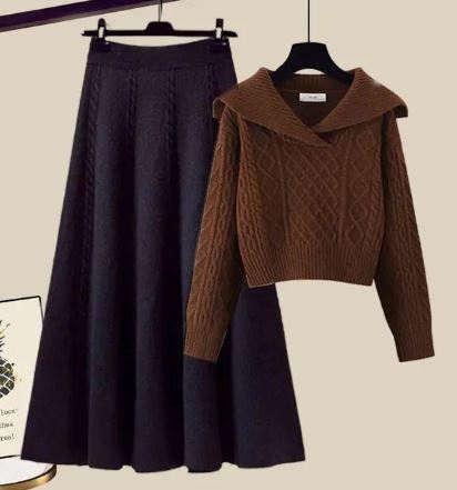 Maeve - Gebreide Tweedelige Set met Trui & Rok