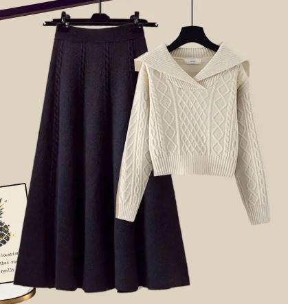 Maeve - Gebreide Tweedelige Set met Trui & Rok