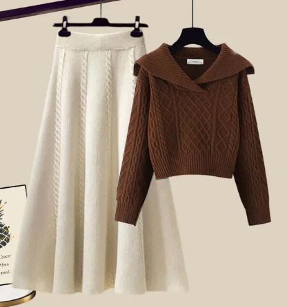 Maeve - Gebreide Tweedelige Set met Trui & Rok