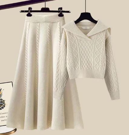 Maeve - Gebreide Tweedelige Set met Trui & Rok
