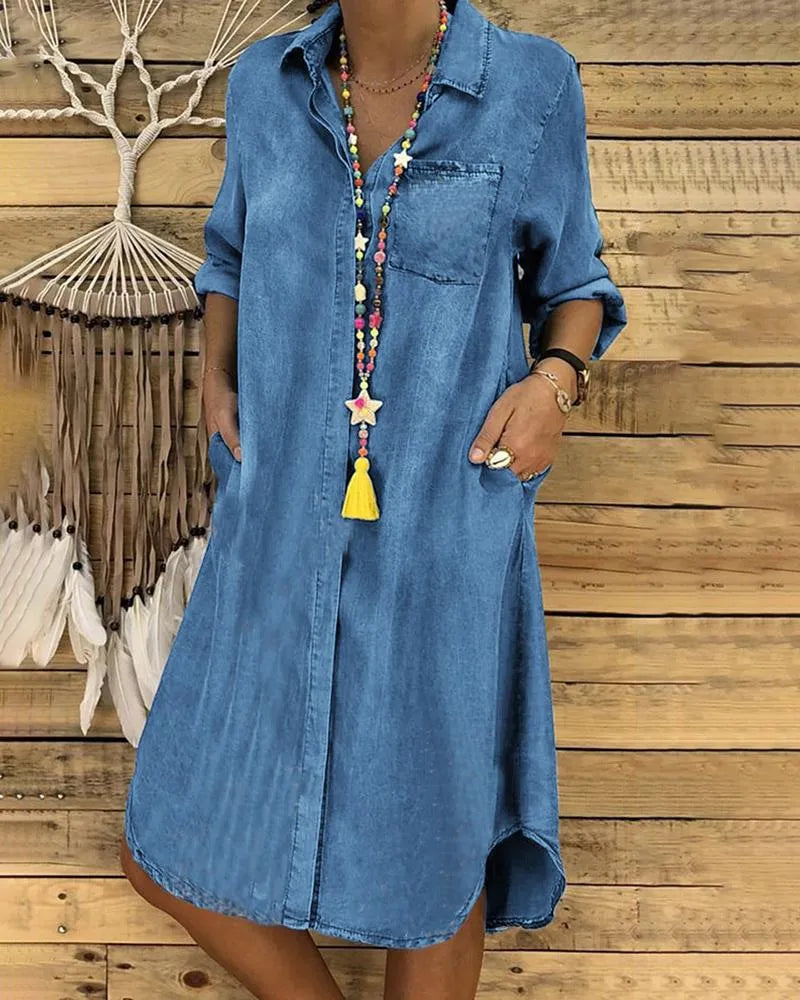 Naomi - Casual Denim Blousejurk