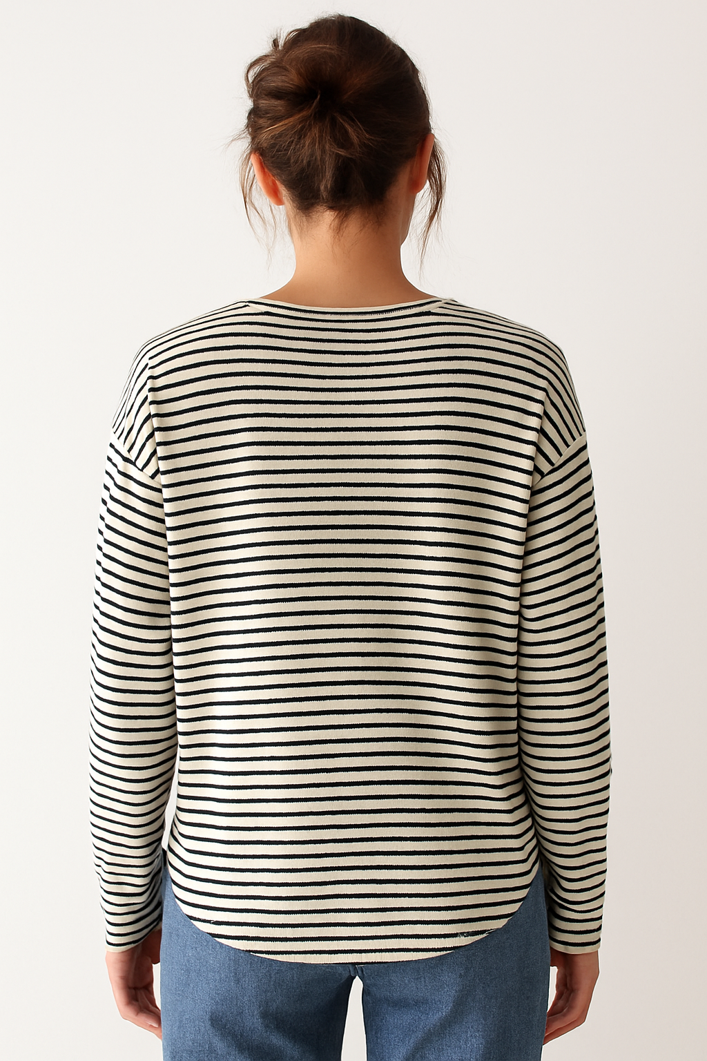 Dames Gestreepte Casual Longsleeve Shirt – Zacht Katoen, Perfect voor Lente en Herfst