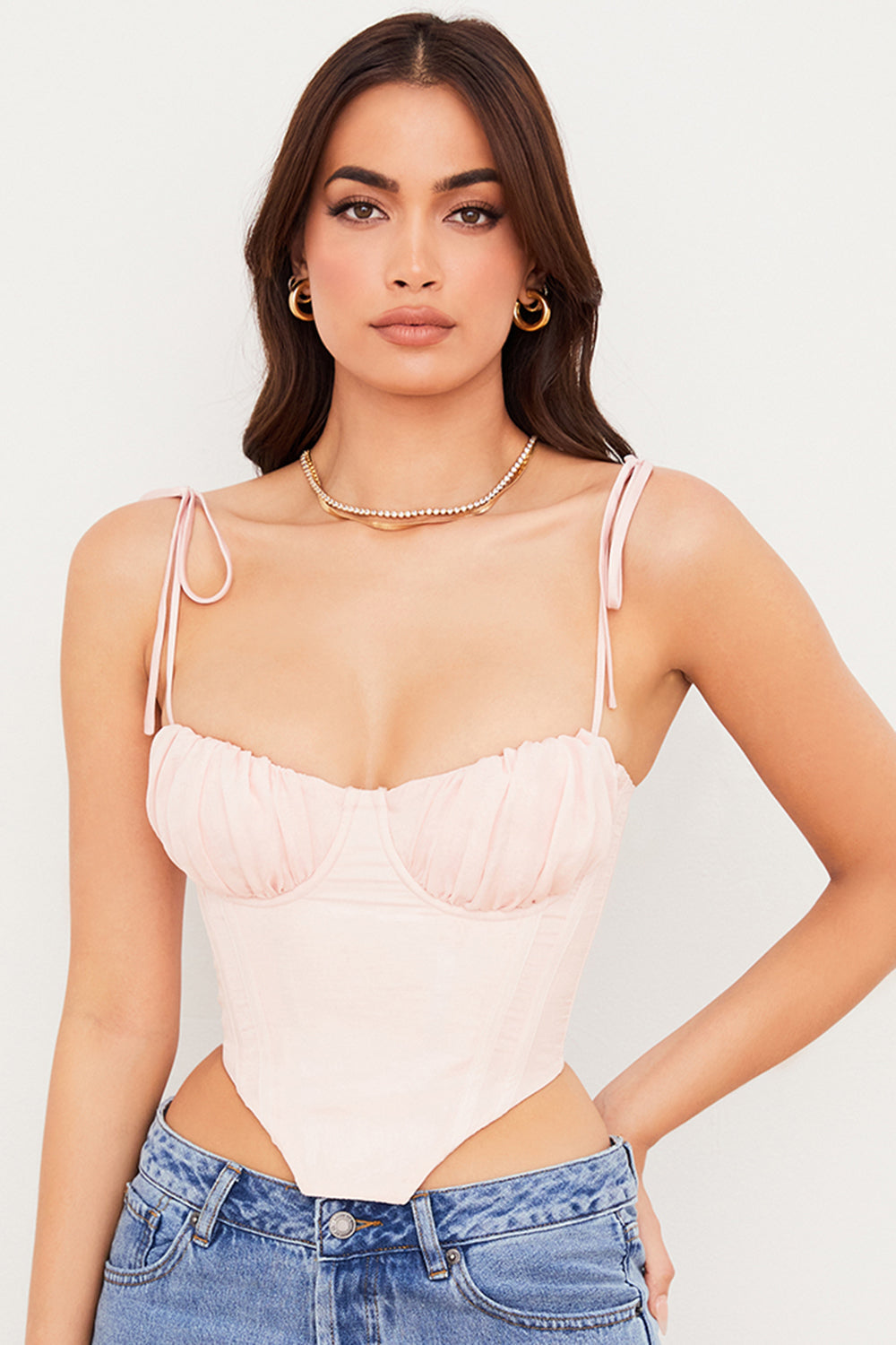 Indira - Delicate Chiffon Korsettop