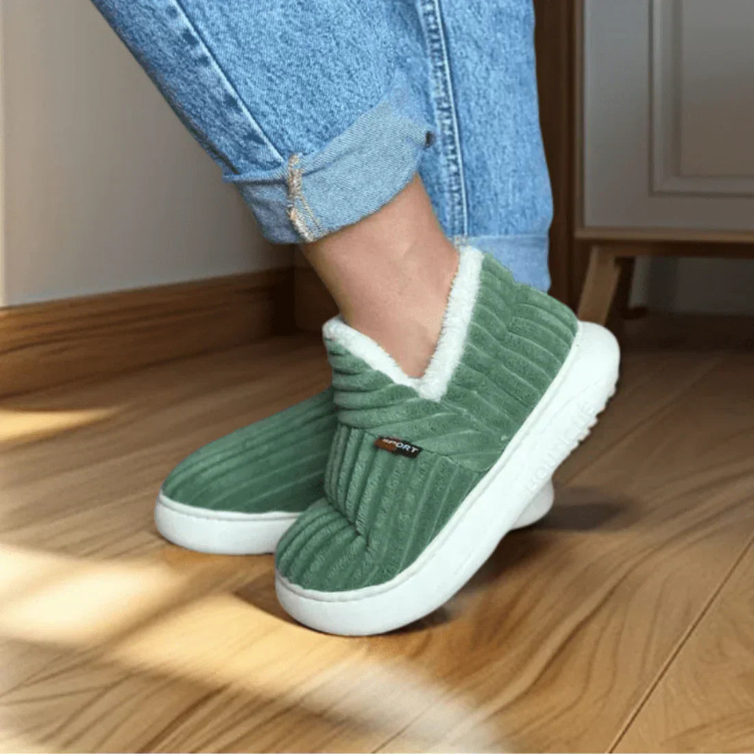 Dames Warme Pantoffels – Zacht Sherpa Fleece, Antislipzool voor Thuisgebruik