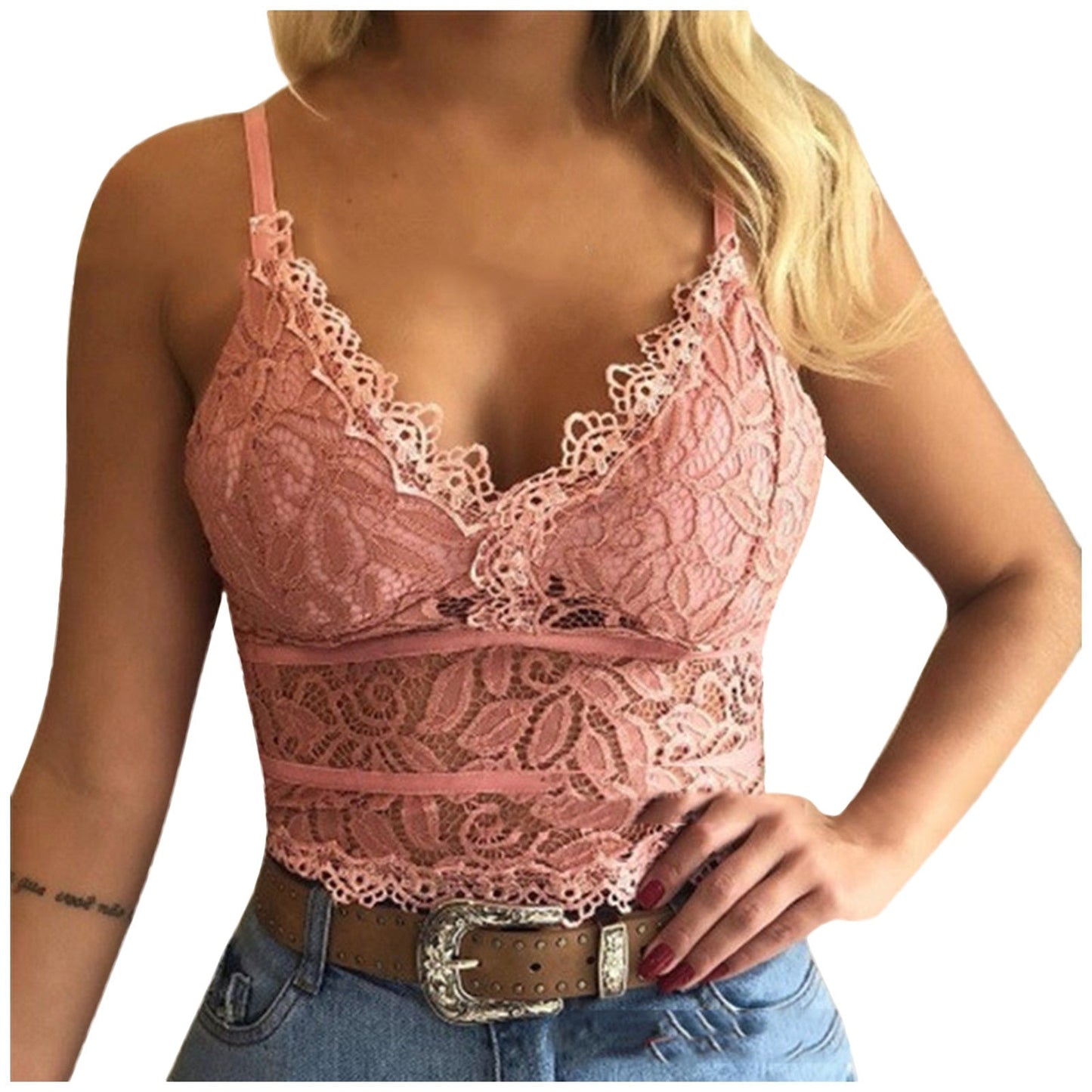 Galia - Verleidelijke Kanten Bralette Crop Top
