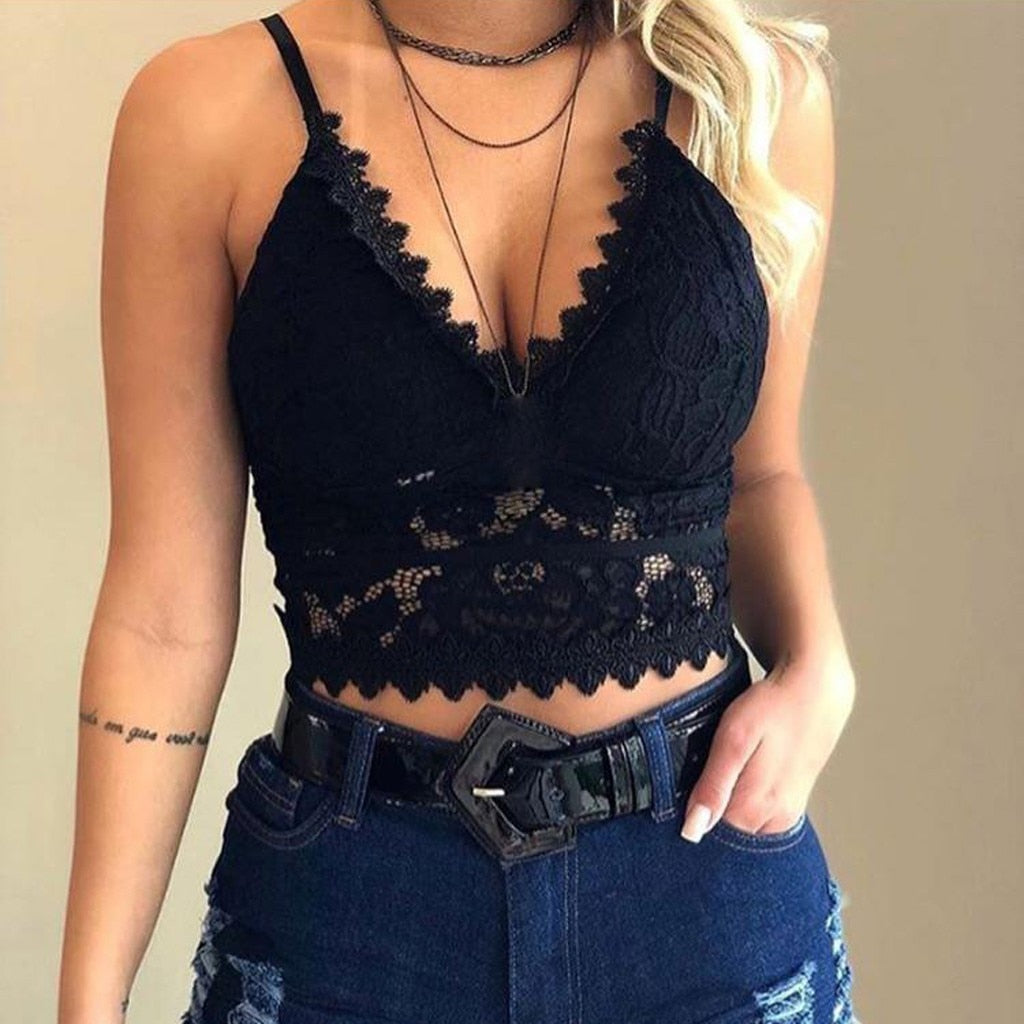 Galia - Verleidelijke Kanten Bralette Crop Top